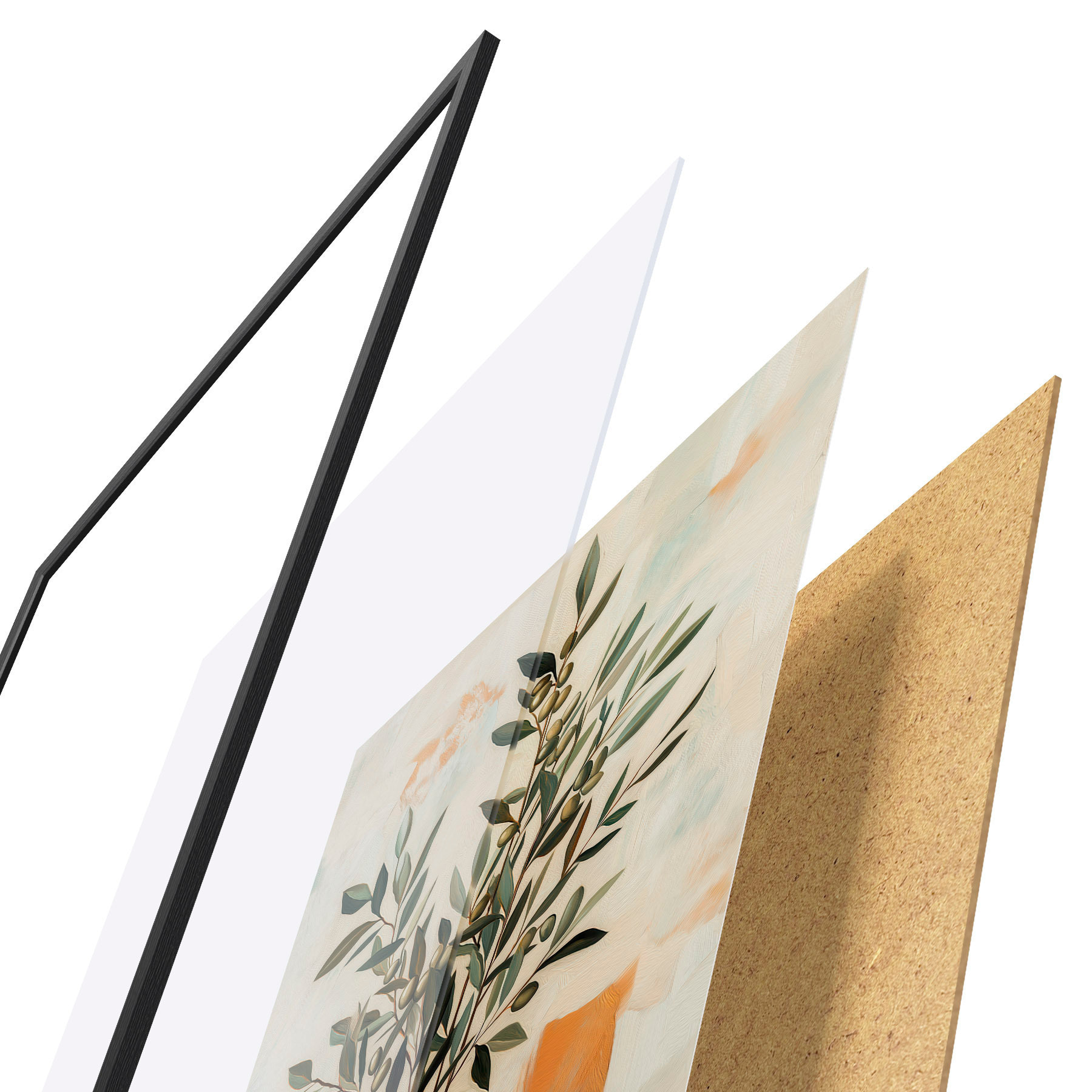 Affiche Des branches d'olivier dans un vase f51047