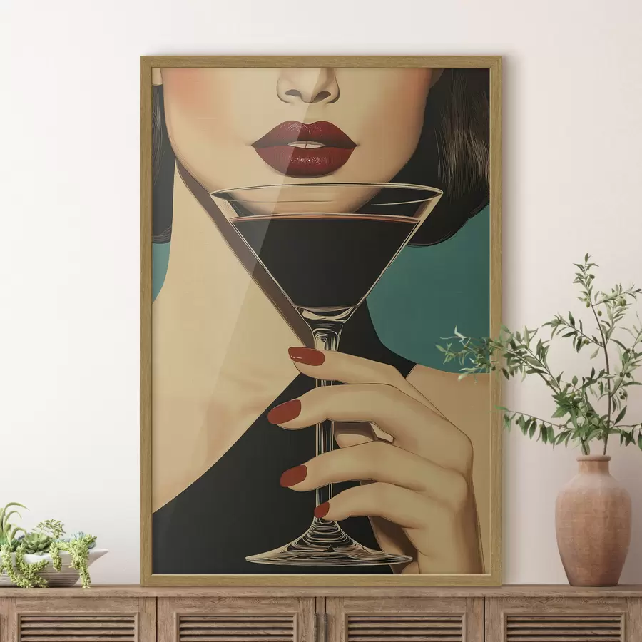 Fotobehang Een meisje met een glas f51052