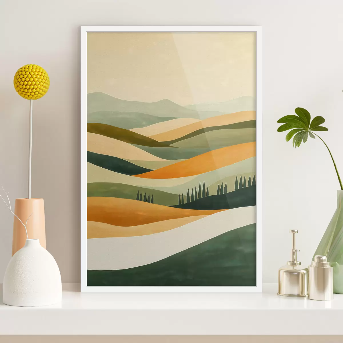 Poster Kleurrijke heuvels f51057