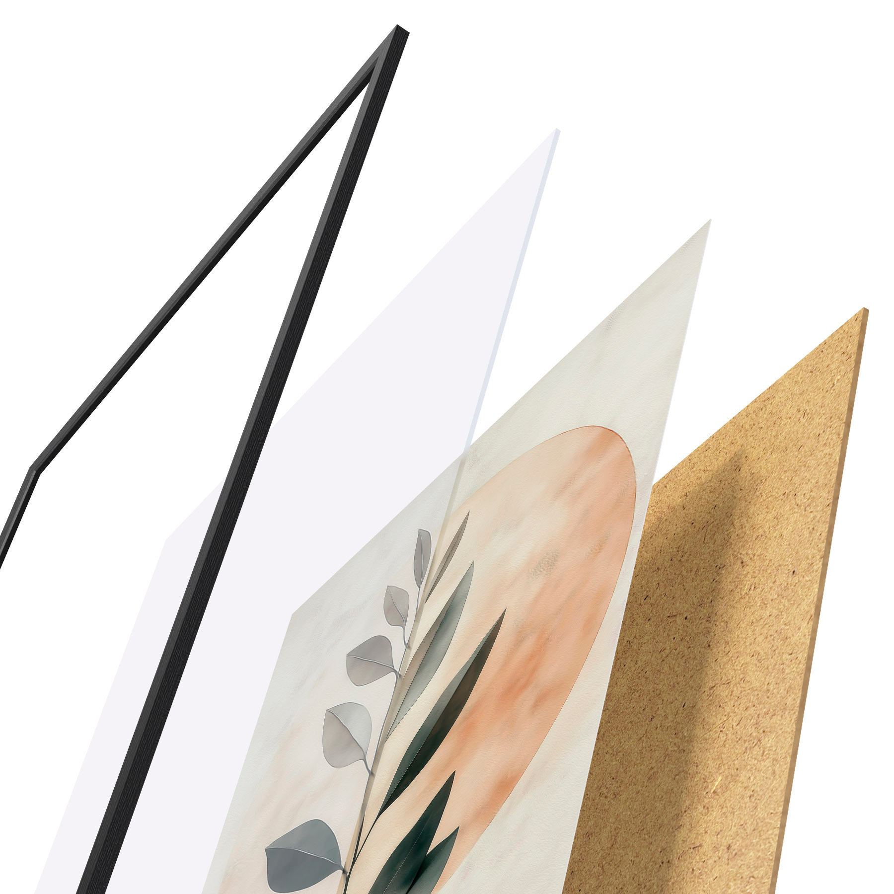 Affiche Une branche avec des feuilles f51060