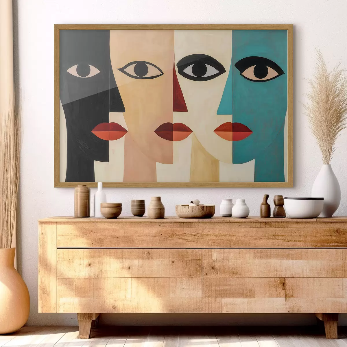 Poster Abstracte gezichten f51063