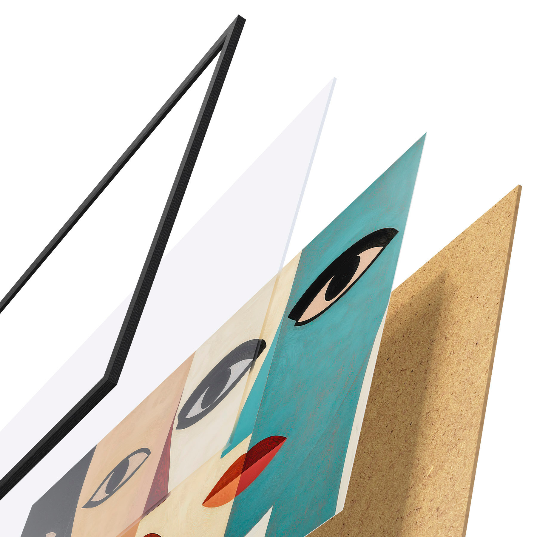 Poster Abstracte gezichten f51063