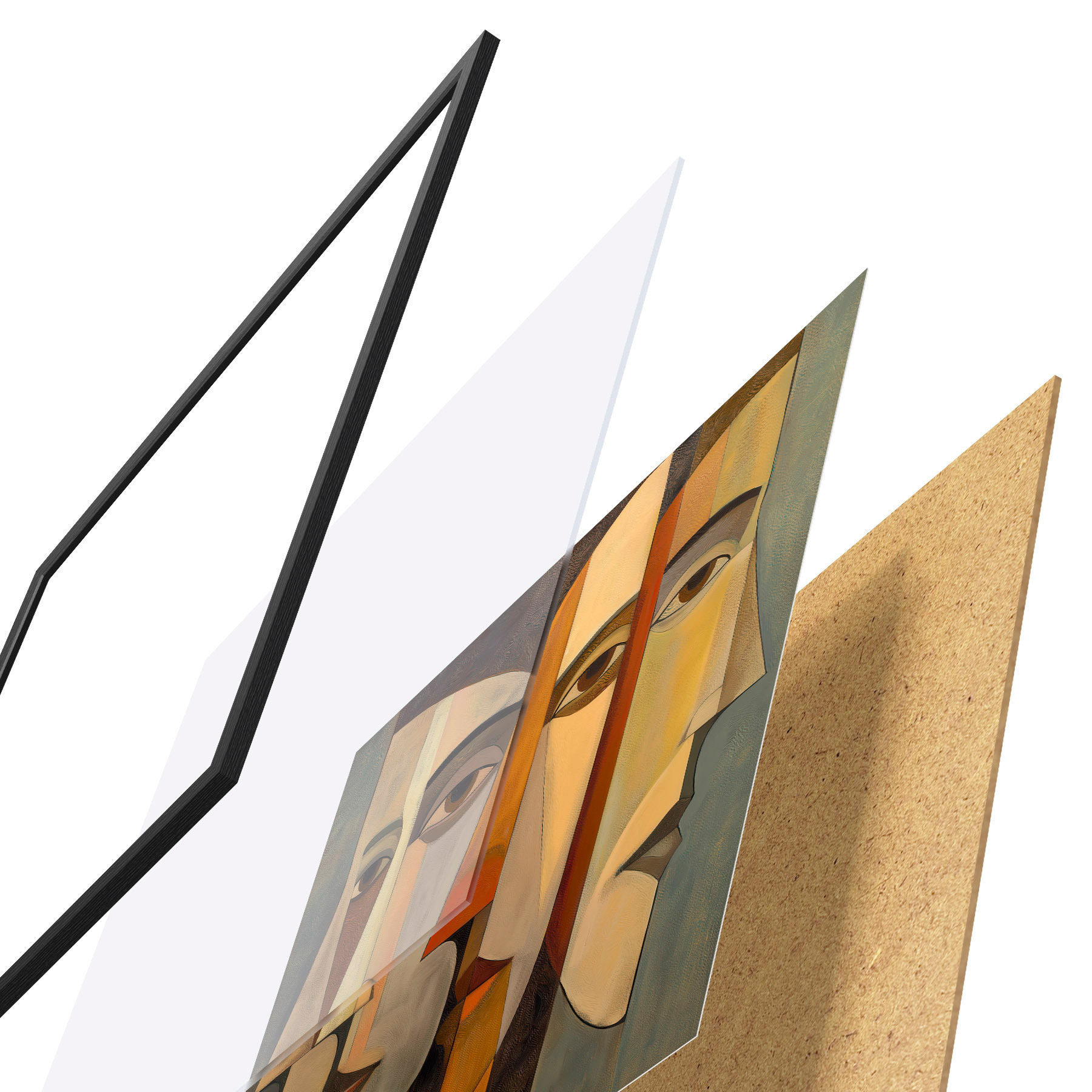 Affiche Visages abstraits f51067