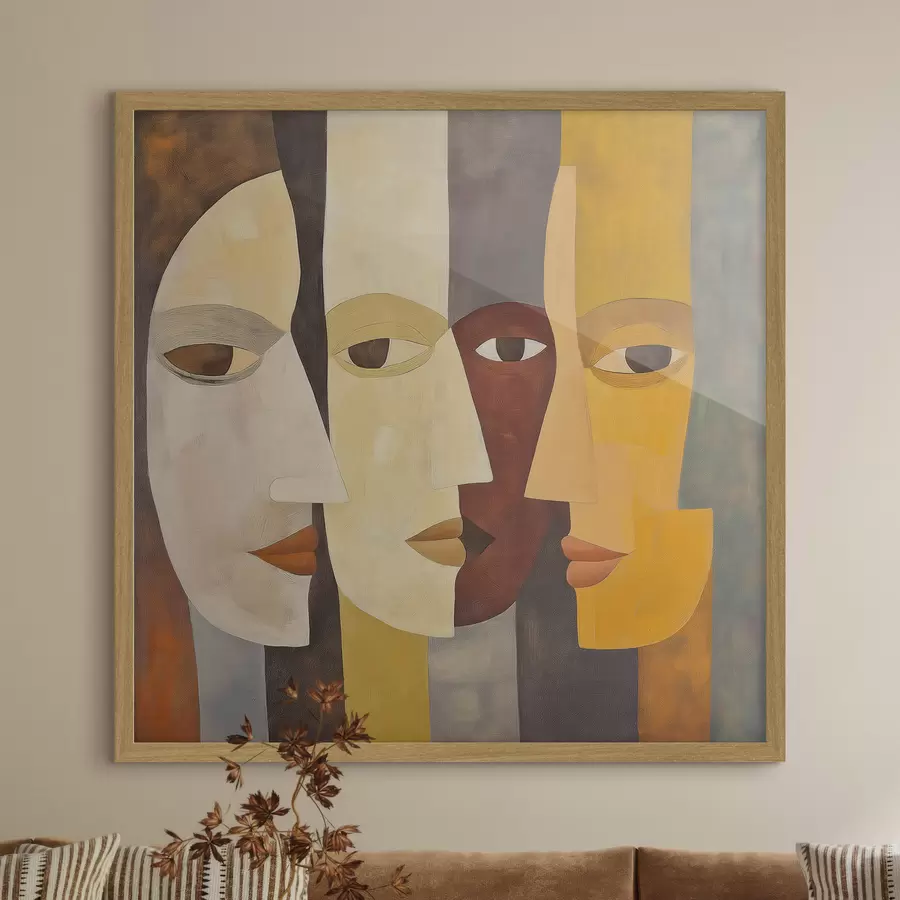 Fotobehang Abstracte gezichten f51068