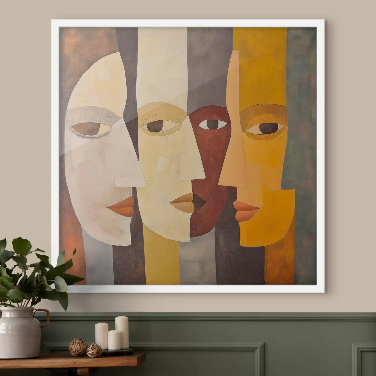 Affiche Visages abstraits f51068