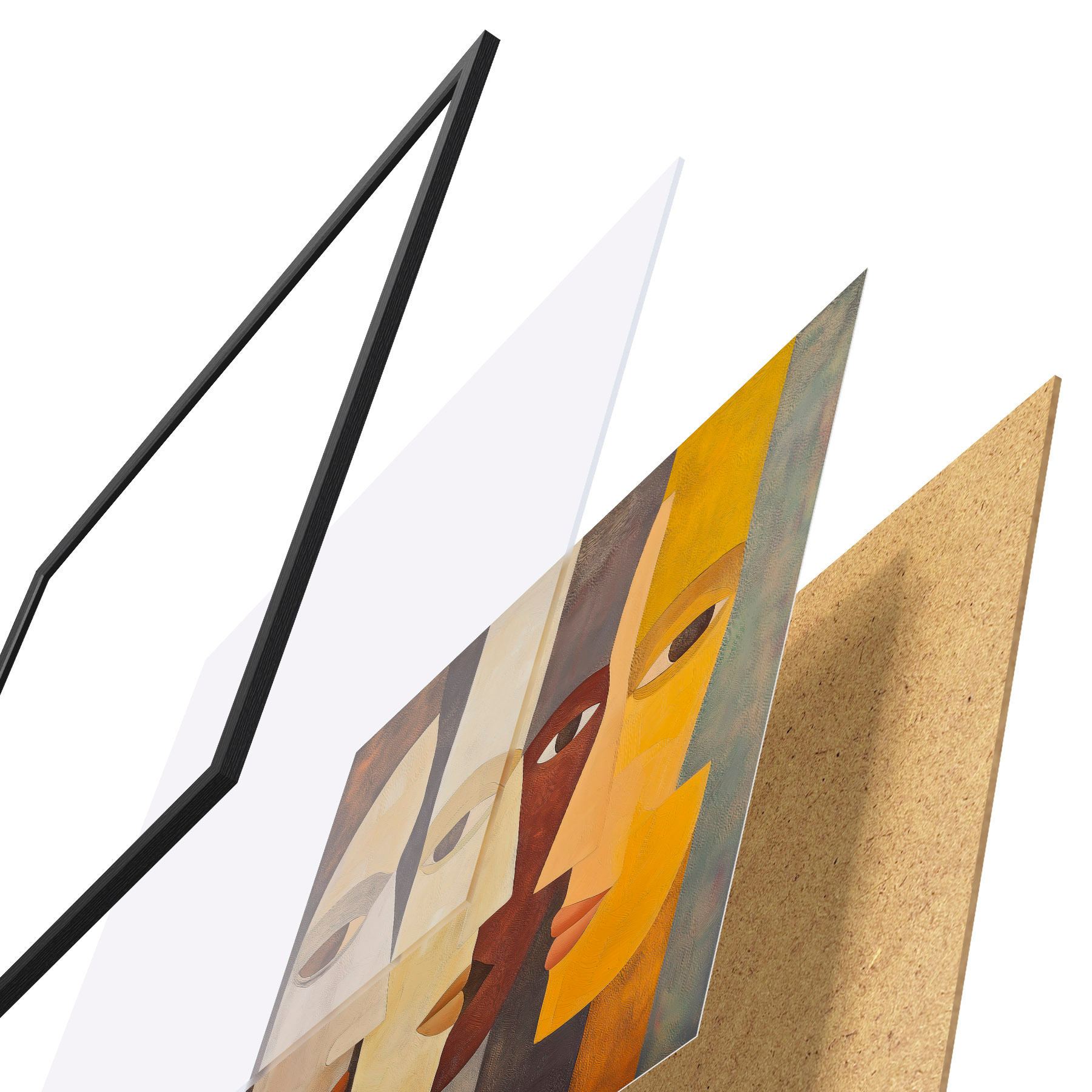 Affiche Visages abstraits f51068