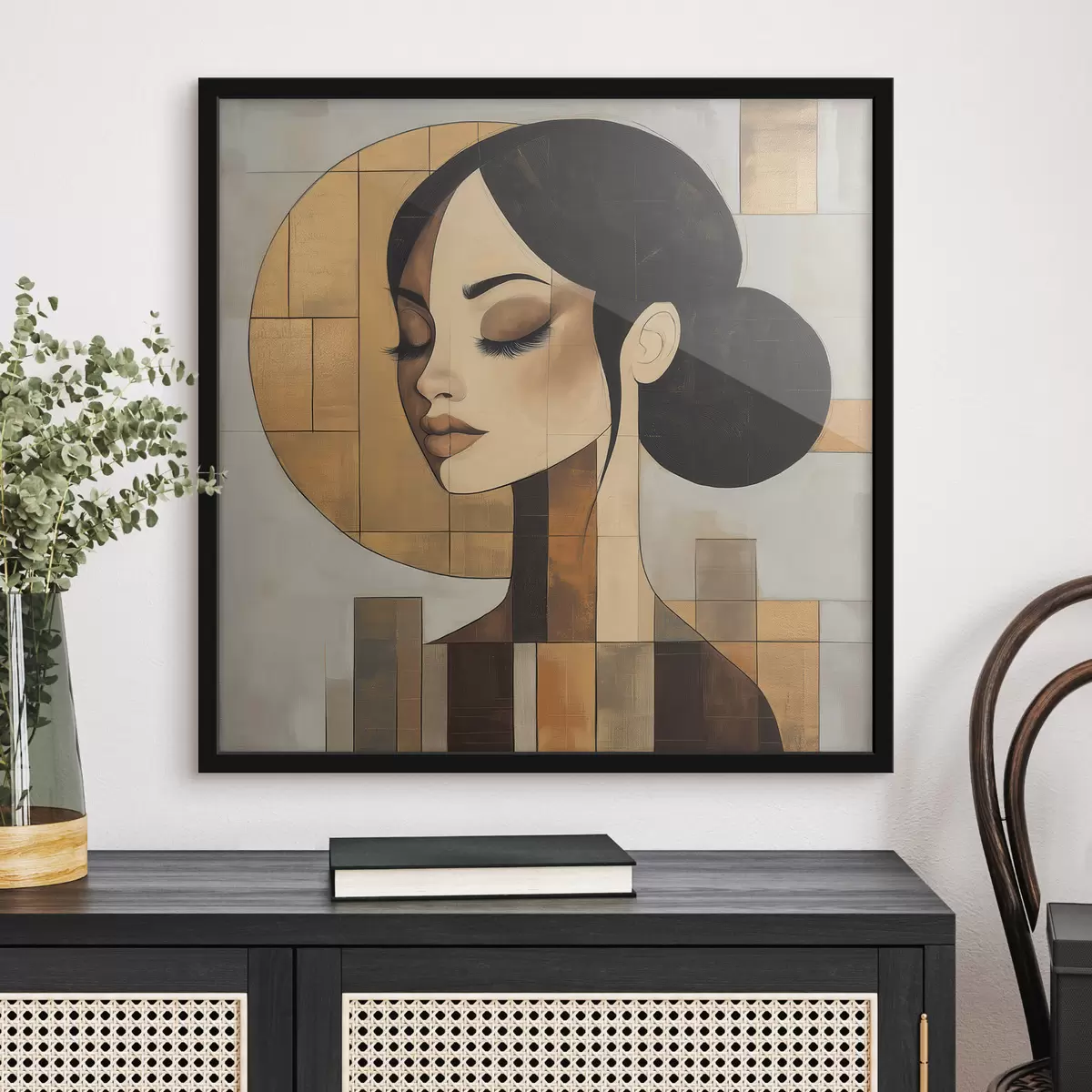 Affiche Visage abstrait d'une jeune fille f51069