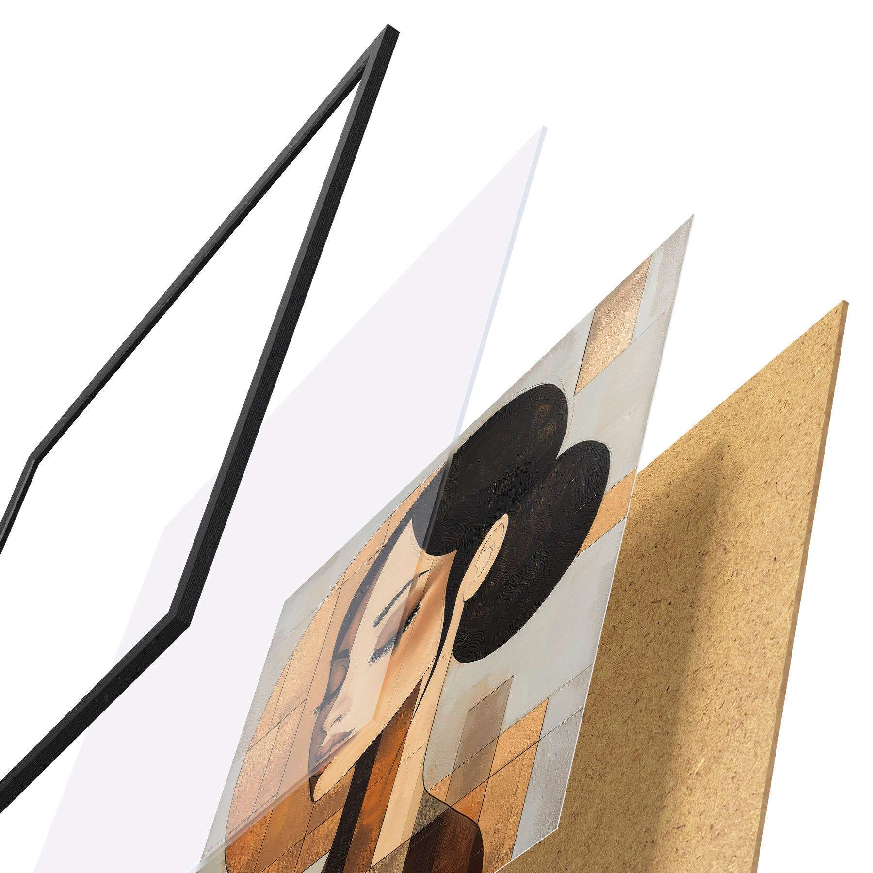 Affiche Visage abstrait d'une jeune fille f51069