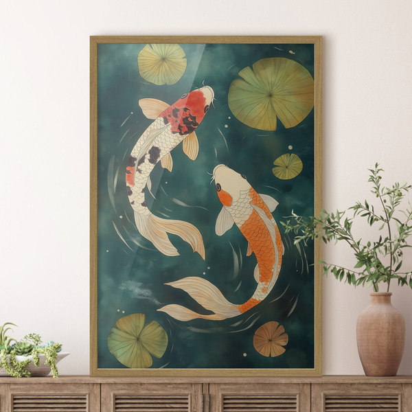 Affiche Koi d'Orient, Posters insectes et animaux, f51076wo : Uwalls