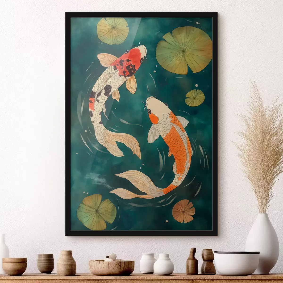Poster Oosterse Koi f51076