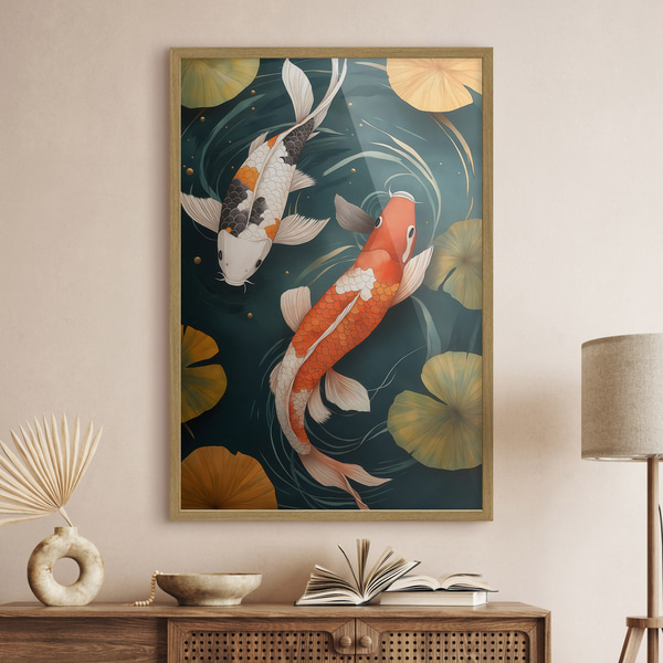 Affiche Koi d'Orient, Posters insectes et animaux, f51077wo : Uwalls