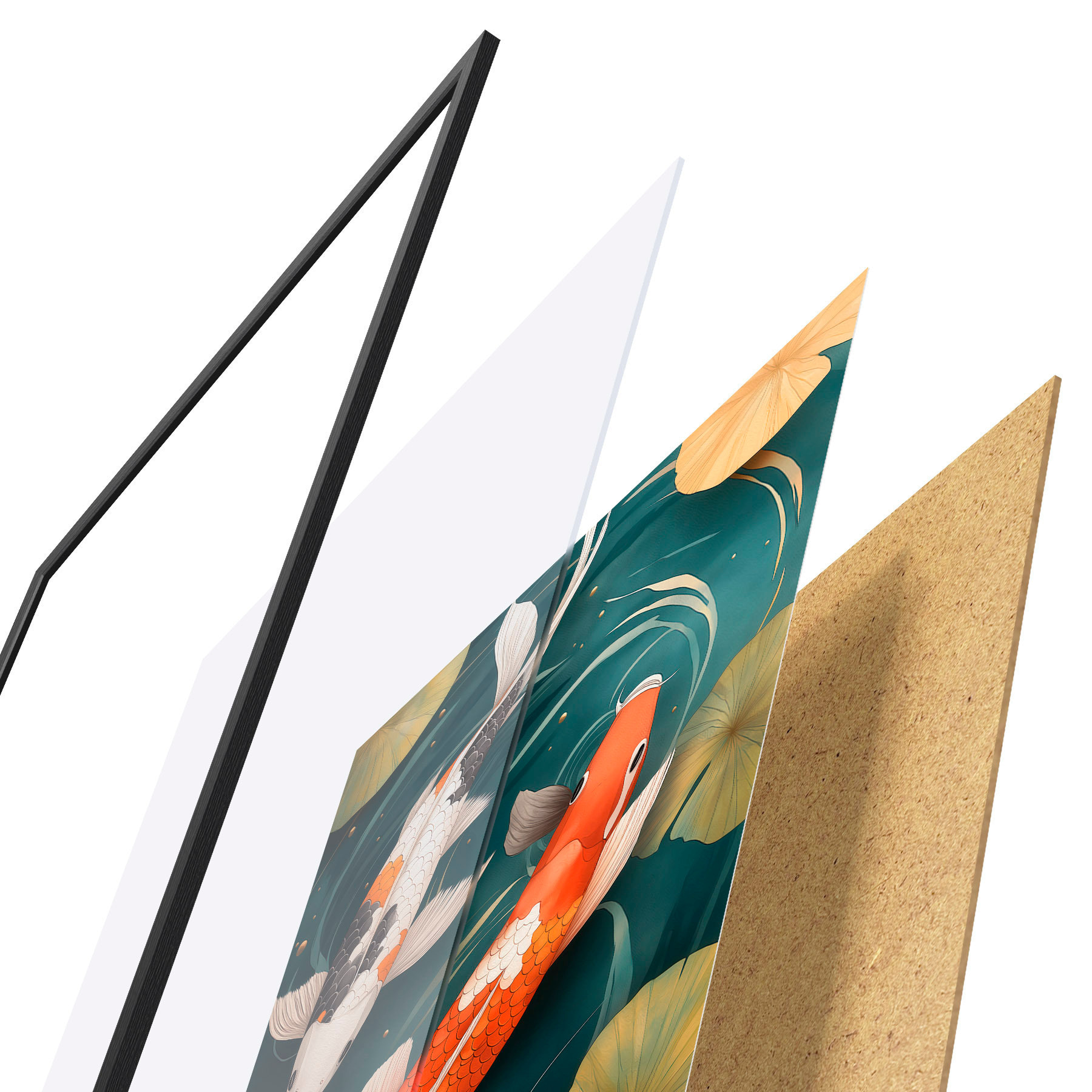 Poster Oosterse Koi f51077