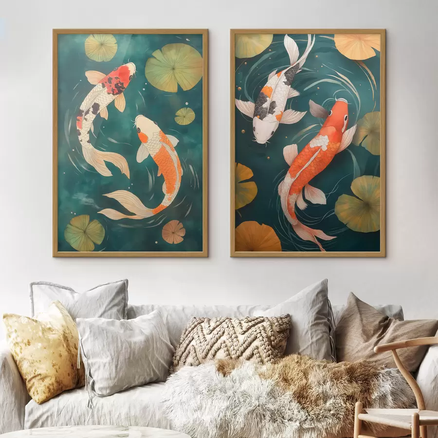 Fotobehang Oosterse Koi d31087