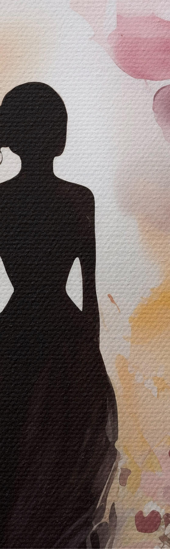  Peintures Silhouette d'une femme dans un jardin fleuri digne d'un conte de fées s51081