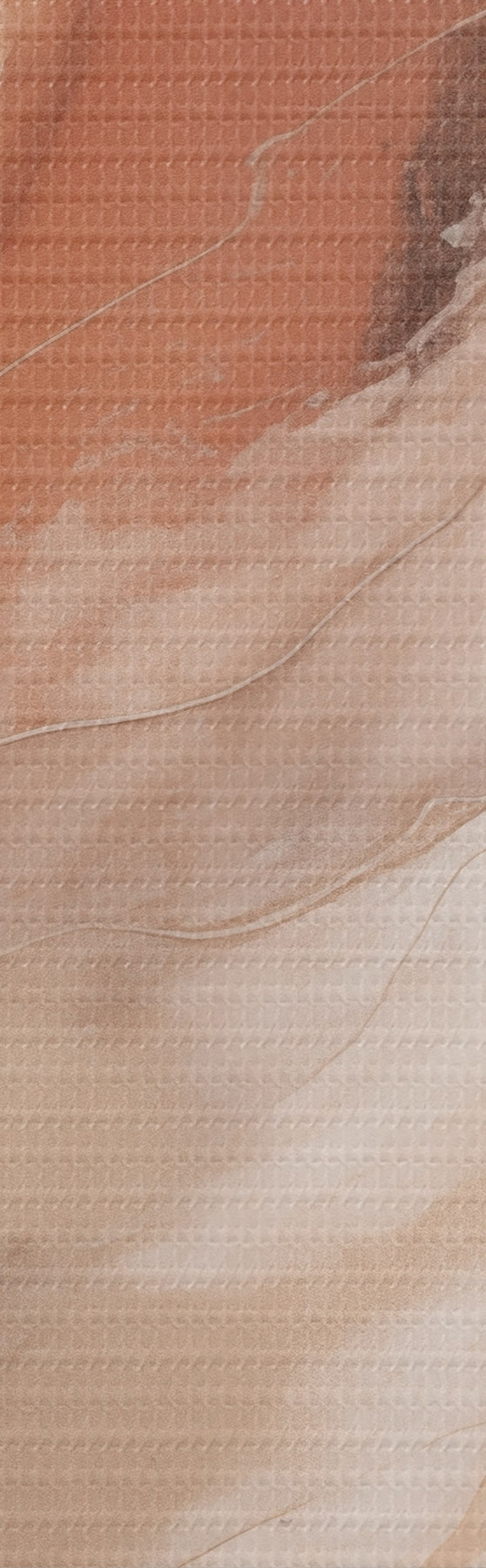  Schilderijen Warme terracotta-kleurige golven in de vloeiende kunst s51085