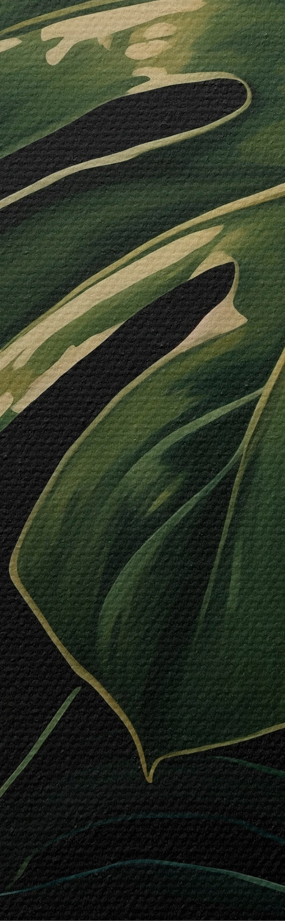  Peintures Feuilles brillantes de monstera dans les tropiques sombres s51091