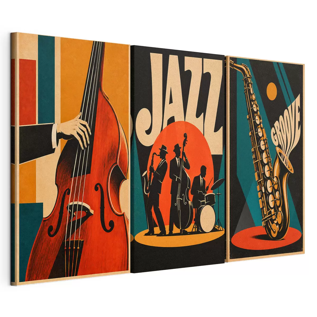  Peintures Des musiciens de jazz se produisant dans des couleurs vives m31114