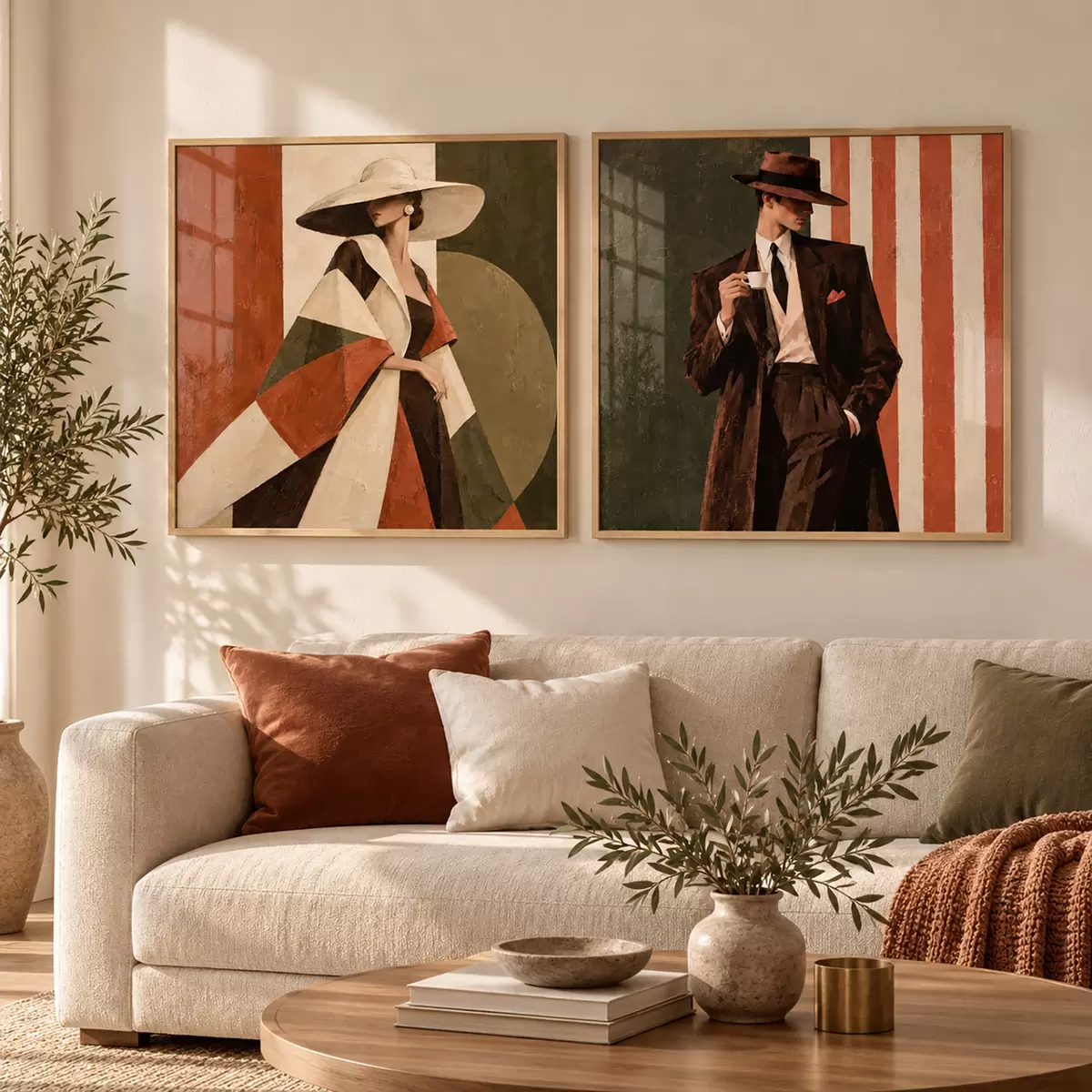 Poster Stijlvolle figuren in moderne kleding d31116