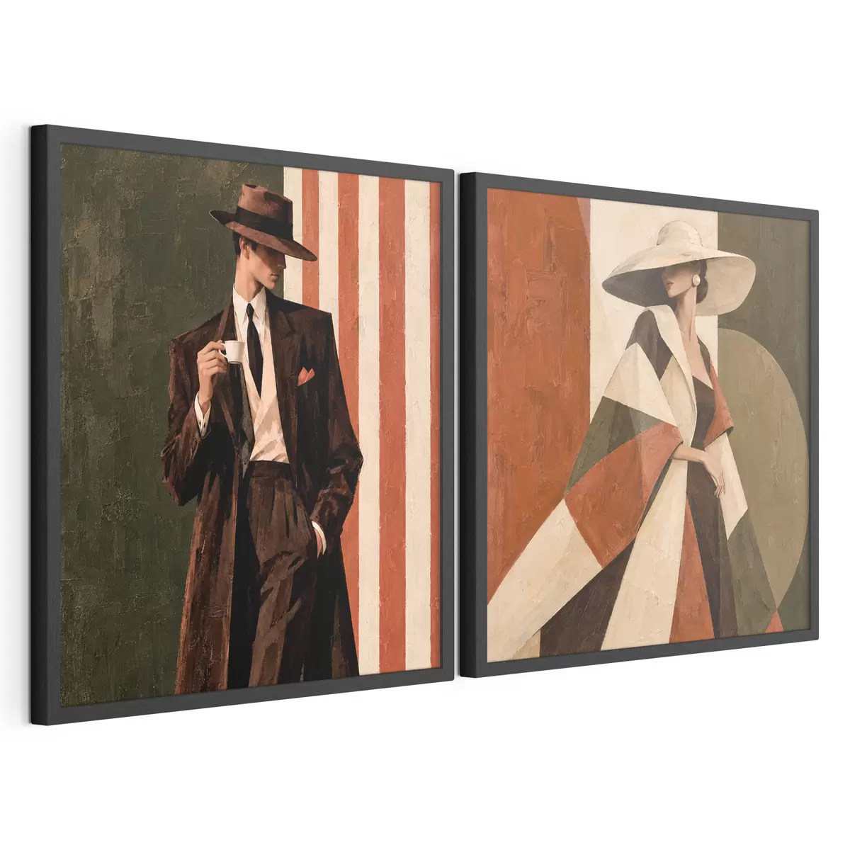 Poster Stijlvolle figuren in moderne kleding d31116