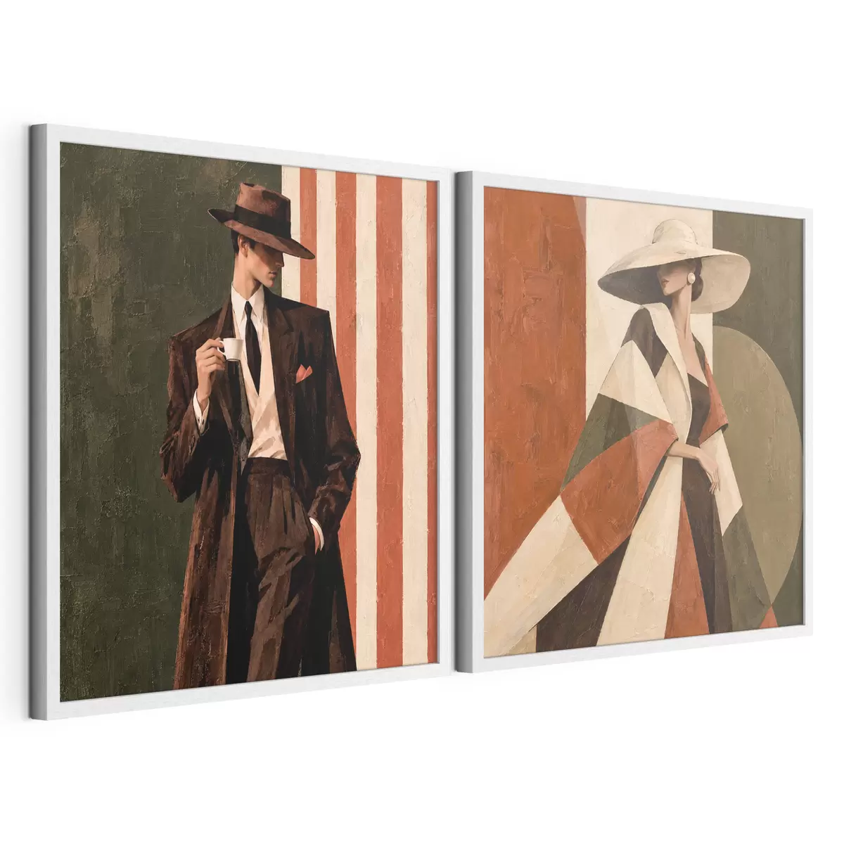 Poster Stijlvolle figuren in moderne kleding d31116