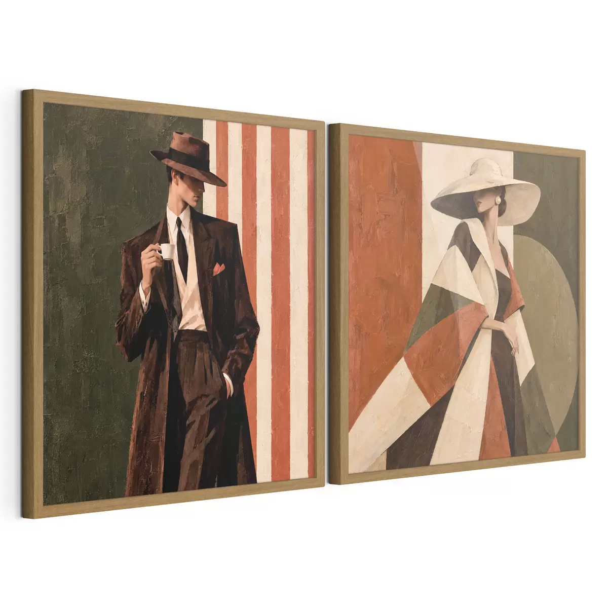 Poster Stijlvolle figuren in moderne kleding d31116