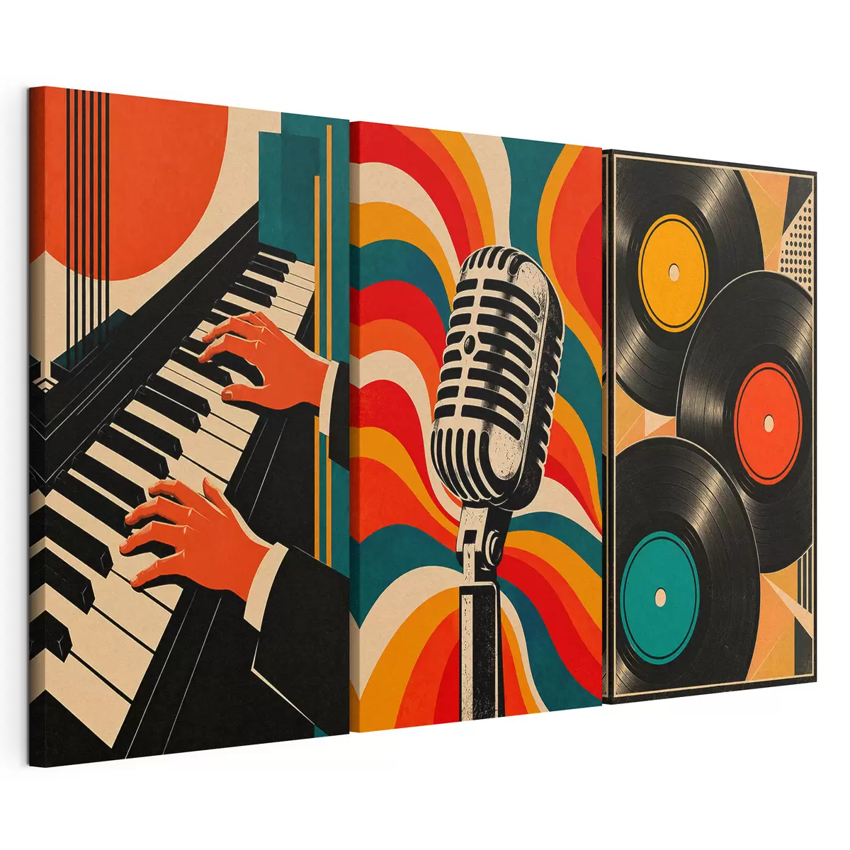  Peintures Éléments musicaux aux couleurs vives m31115