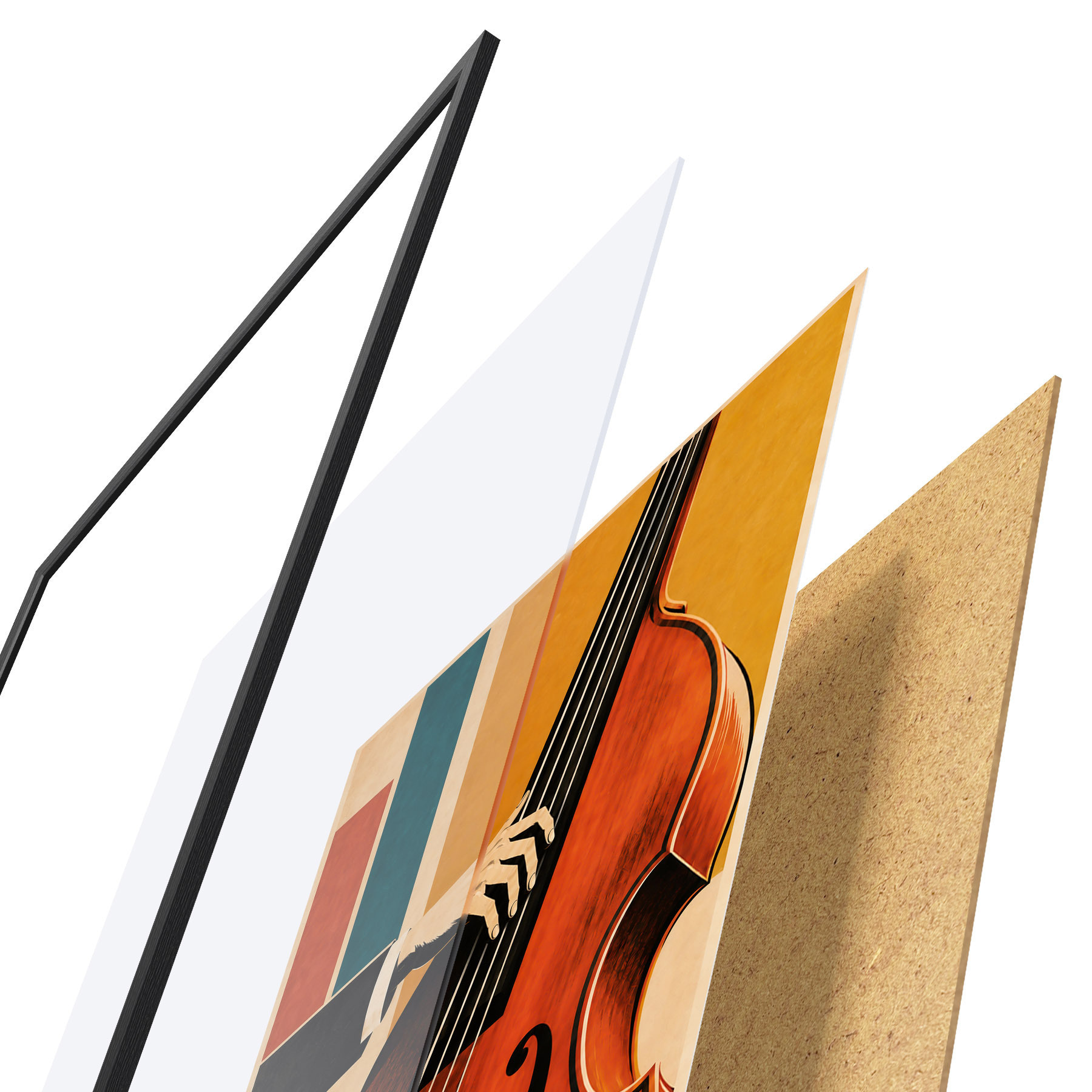 Affiche Des musiciens de jazz aux couleurs vives d31114
