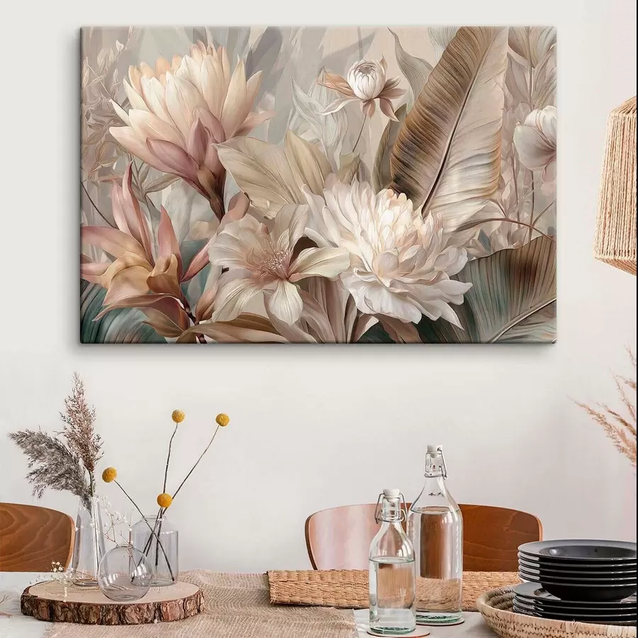 Fotobehang Exotisch boeket in pasteltinten s51095