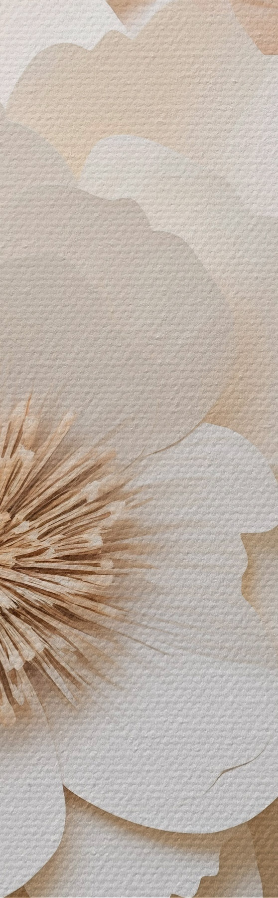  Peintures Relief en plâtre en 3D avec des fleurs blanches s51096