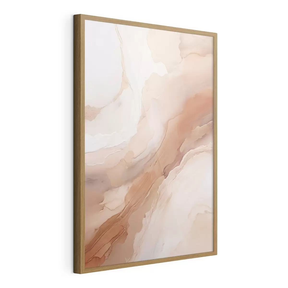 Poster Beige parelmoerlagen met een fijne structuur f51084