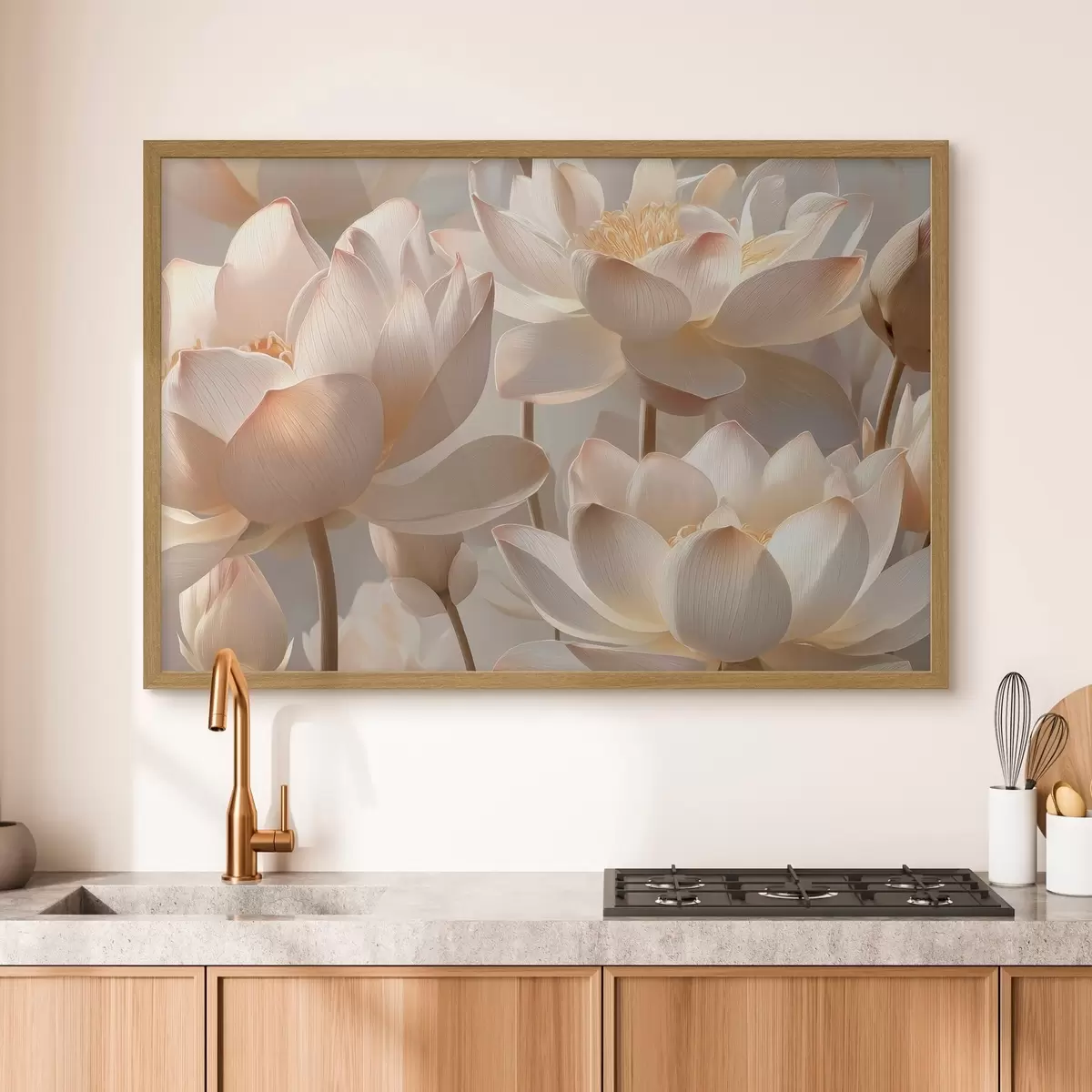 Poster Verfijnde waterlelies en lotusbloemen f51092