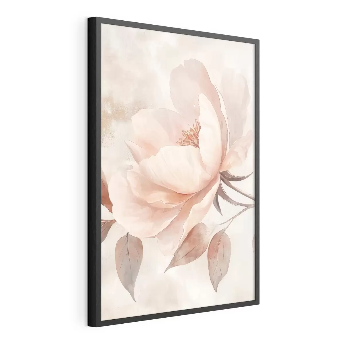 Poster Roze-beige bloem in aquarelstijl f51098