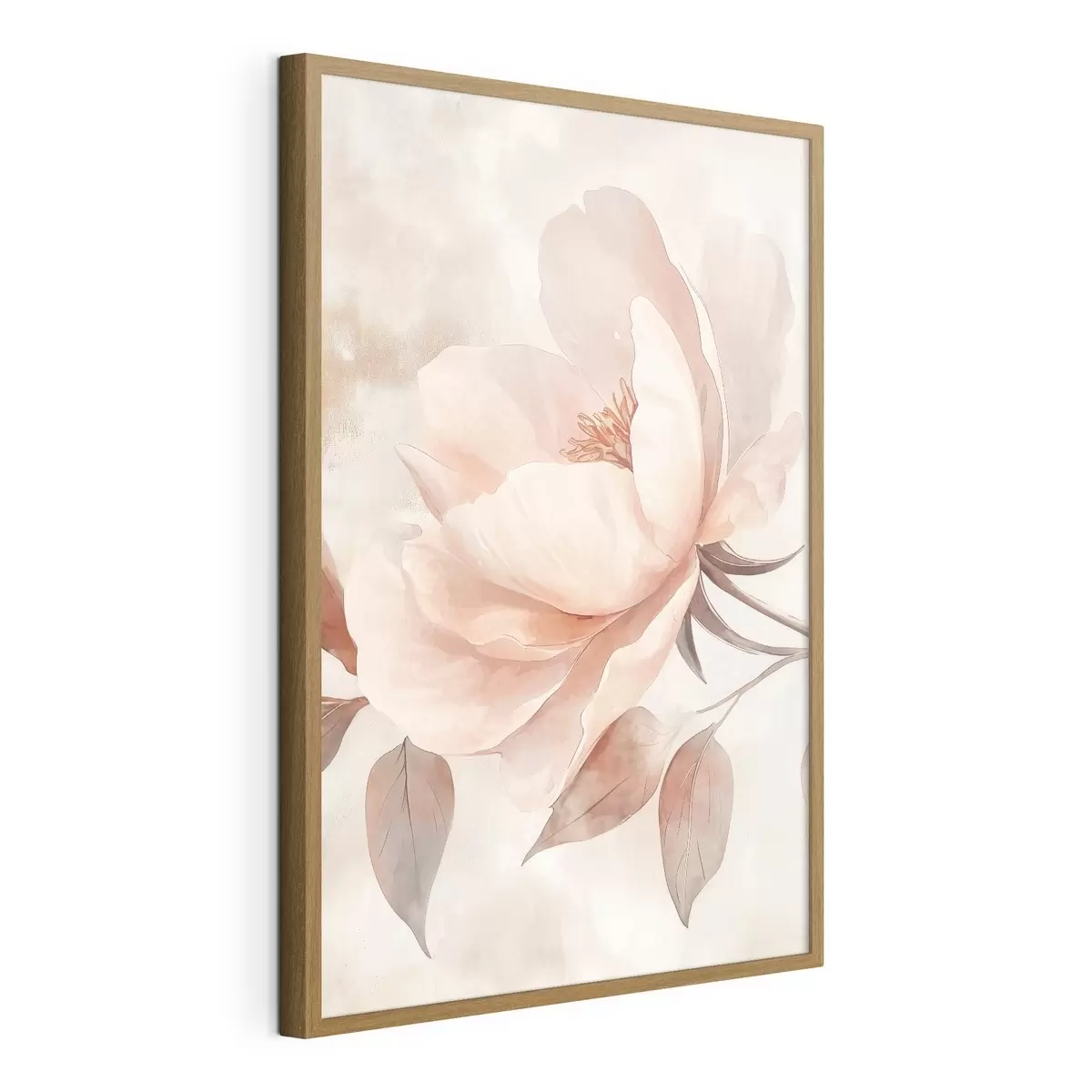Poster Roze-beige bloem in aquarelstijl f51098