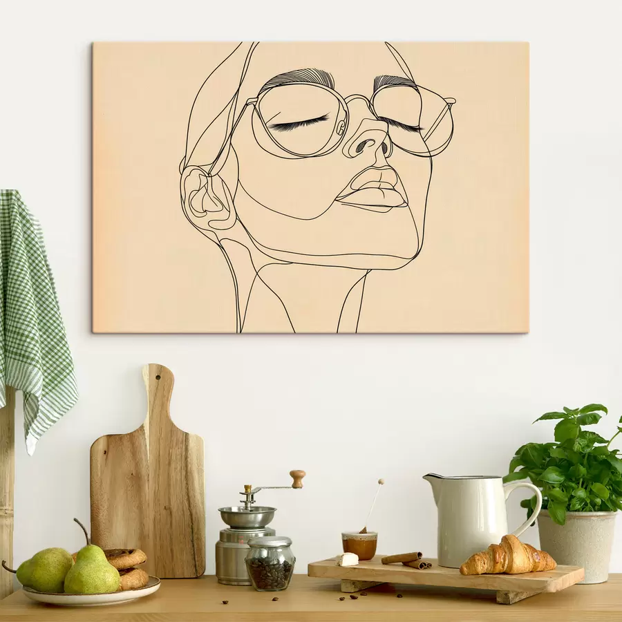  Peintures Portrait linéaire d'une femme s51145