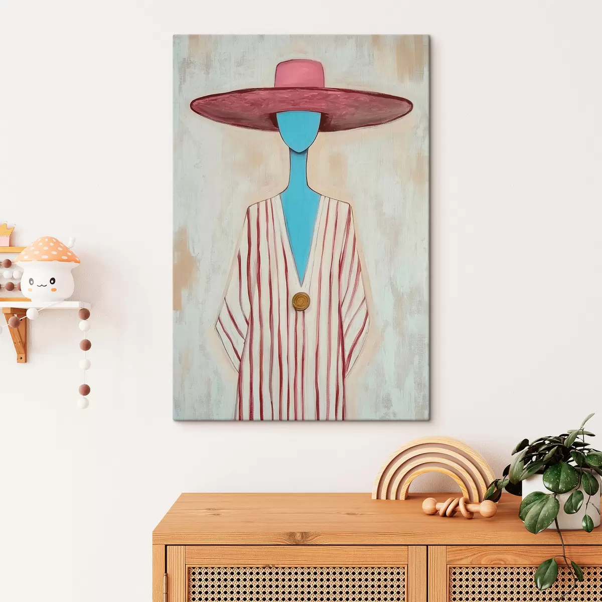  Schilderijen Schilderij met een abstracte vrouwenfiguur s51152