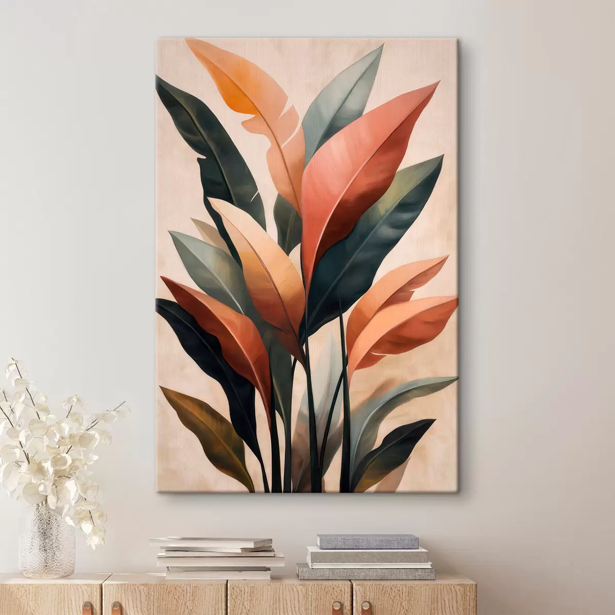  Peintures Feuilles abstraites s51156