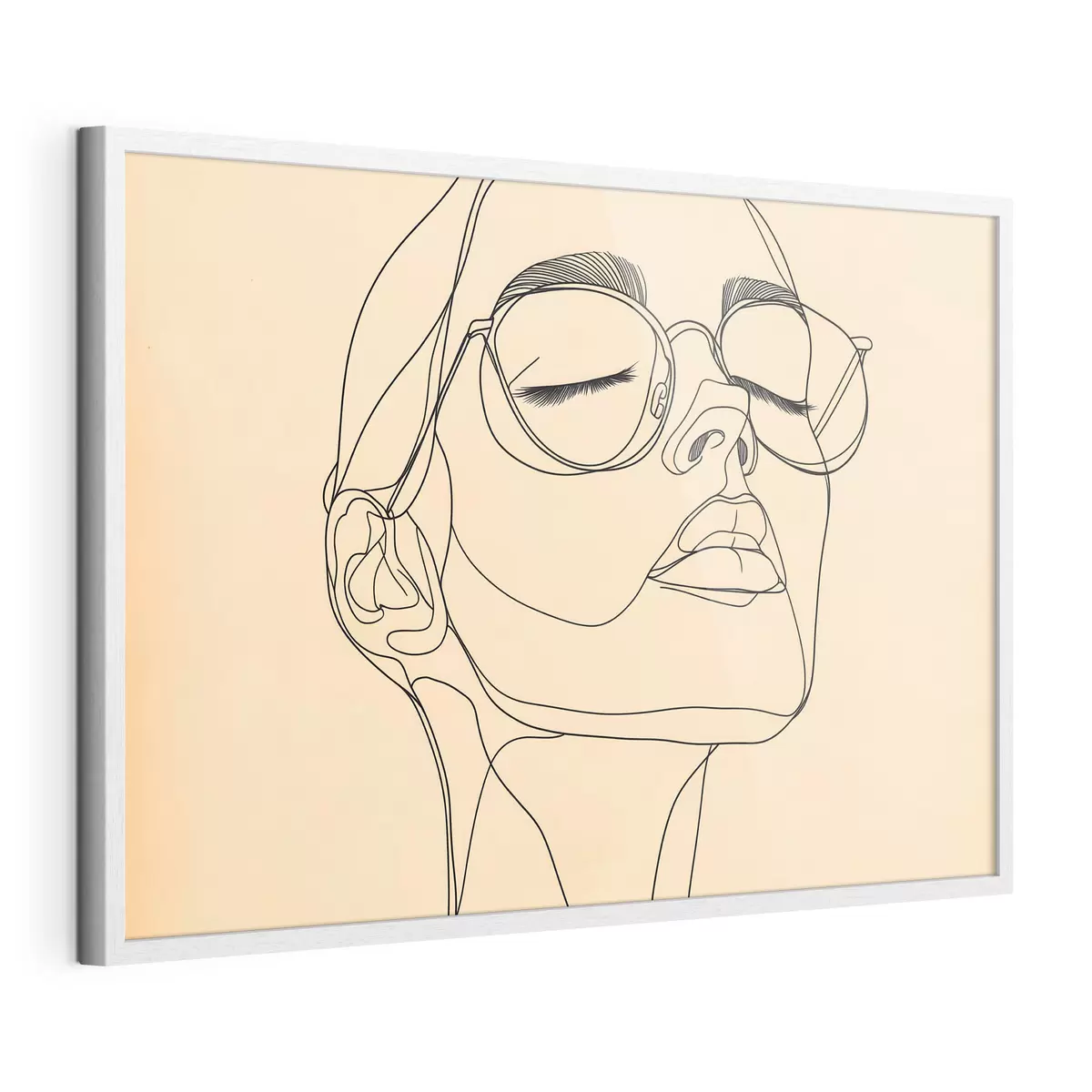 Poster Lineair portret van een vrouw f51145