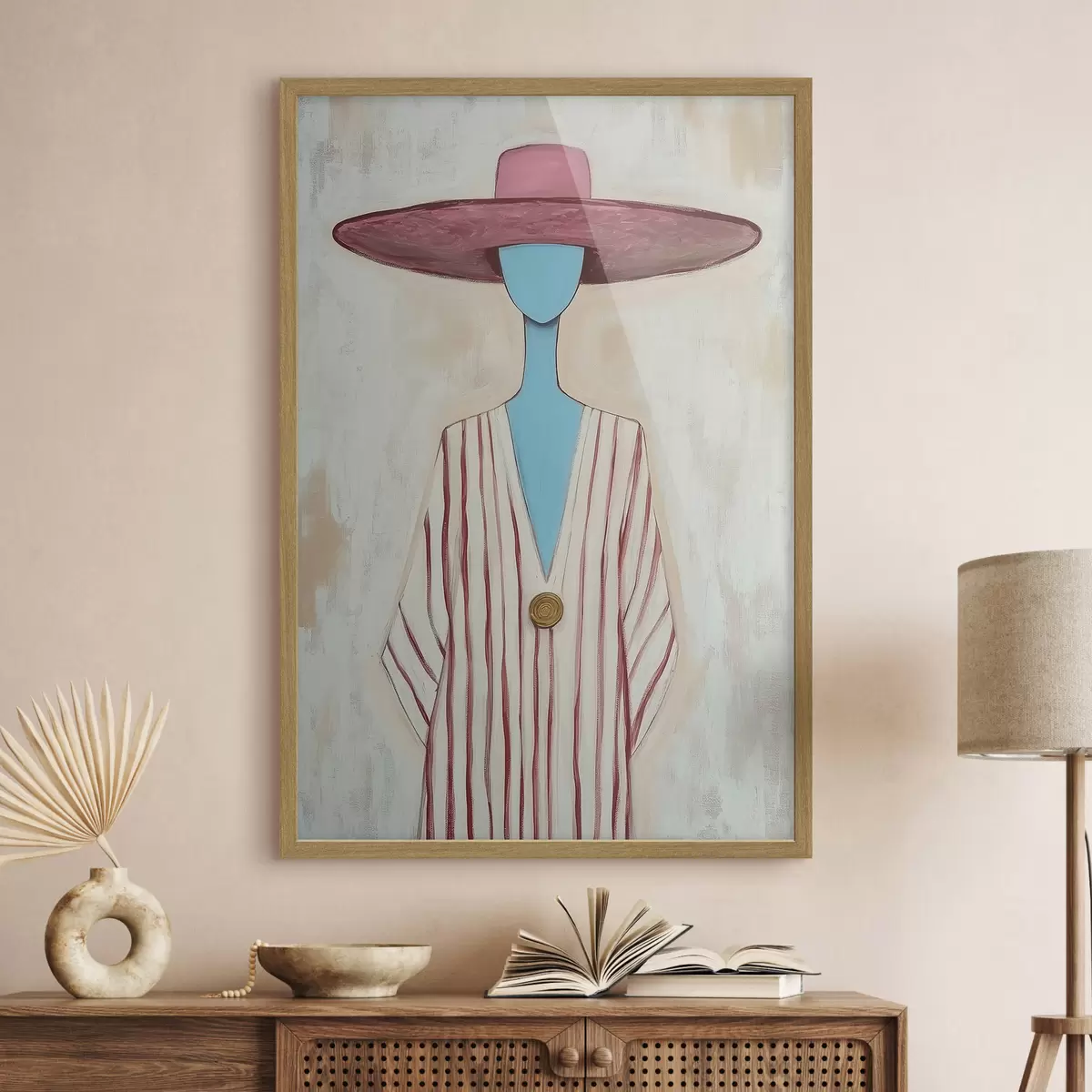 Poster Schilderij met een abstracte vrouwenfiguur f51152