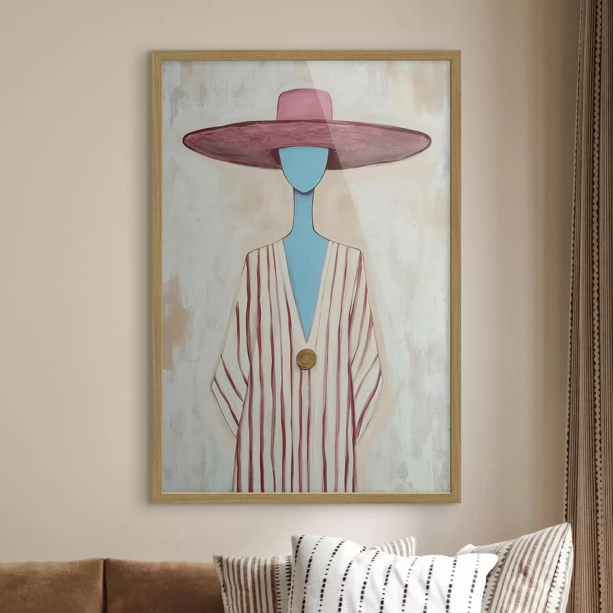 Poster Schilderij met een abstracte vrouwenfiguur f51152