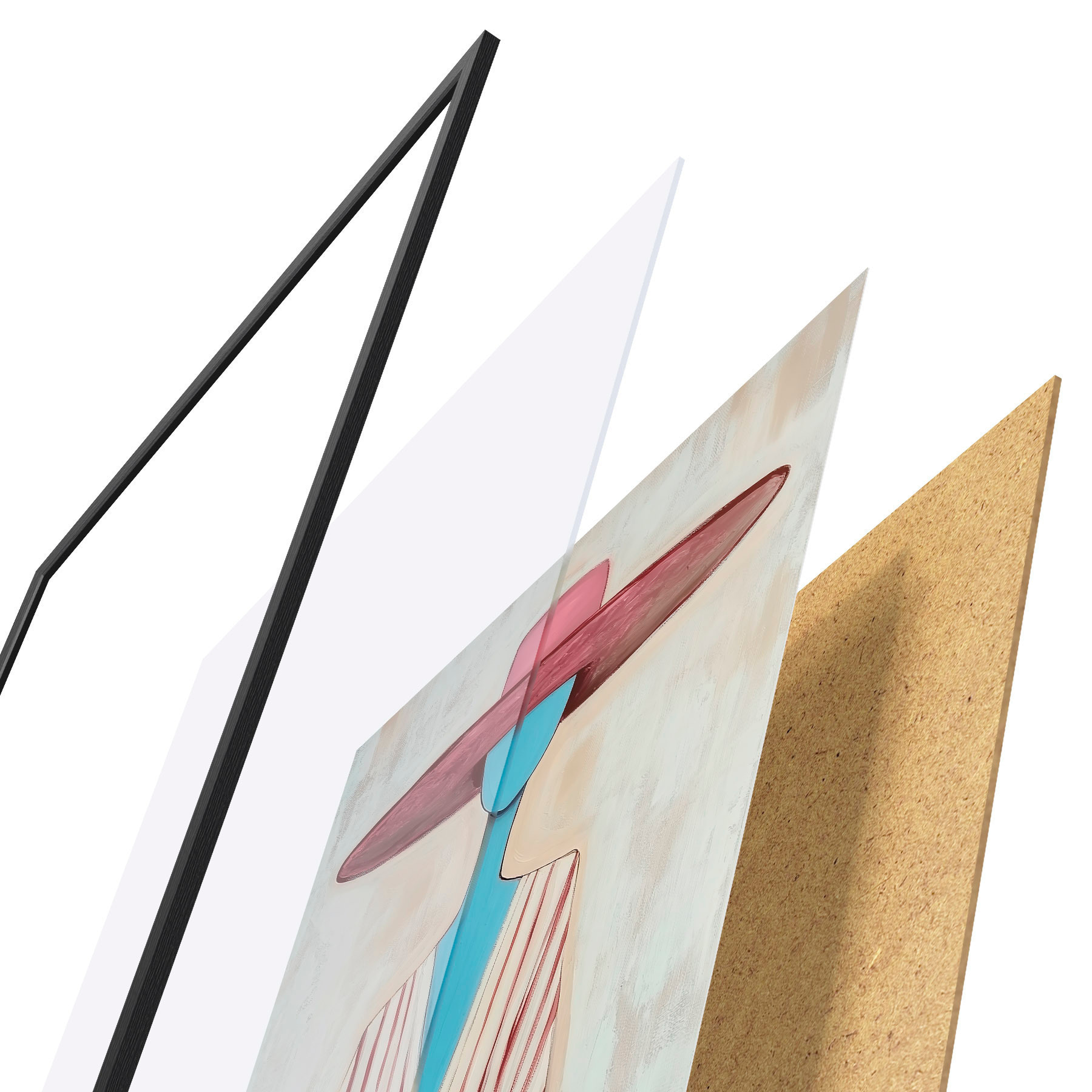 Poster Schilderij met een abstracte vrouwenfiguur f51152
