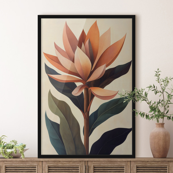 Affiche Fleur abstraite, Affiches Uniques, f51155bk : Uwalls