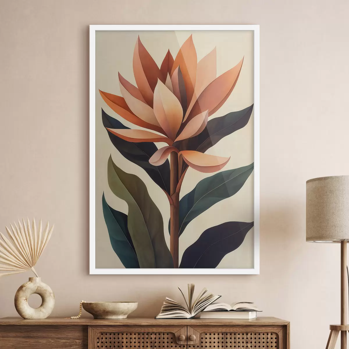 Poster Abstracte bloem f51155
