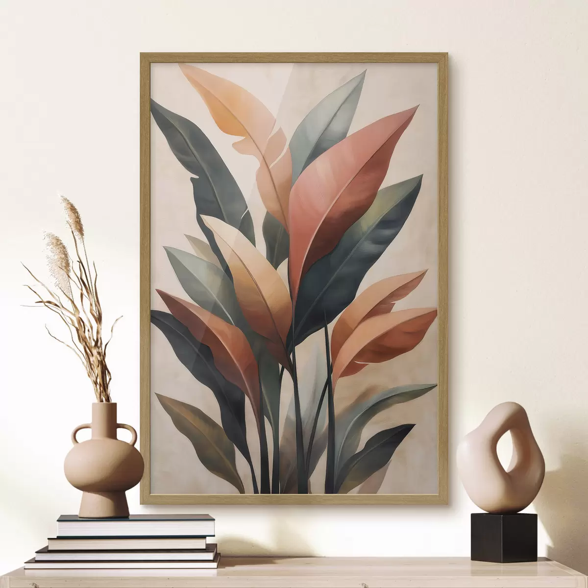 Poster Abstracte bladeren f51156