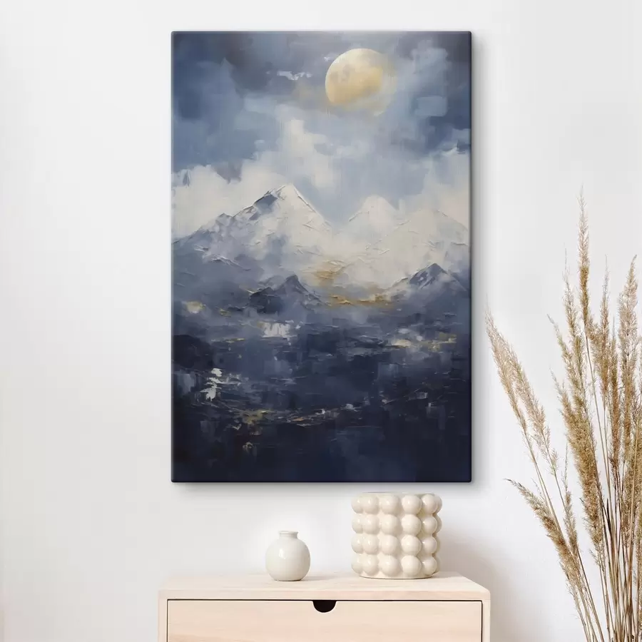  Peintures Paysage de montagne nocturne, d'après un tableau s51165