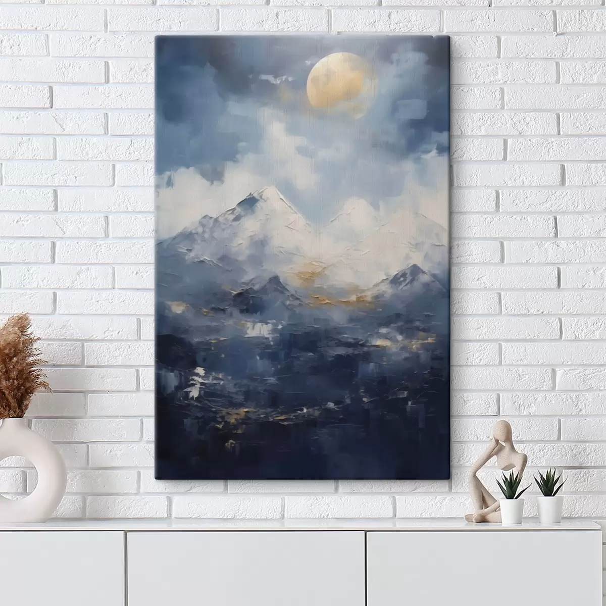  Peintures Paysage de montagne nocturne, d'après un tableau s51165