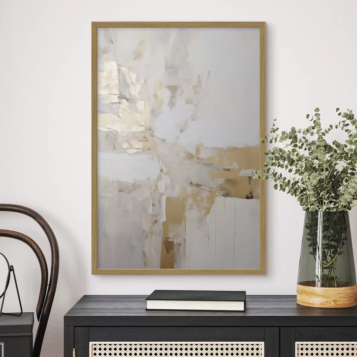Poster Minimalistische abstractie, imitatie van een schilderij f51163