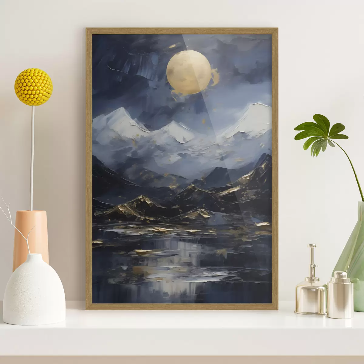 Poster Berglandschap, naar een schilderij f51164