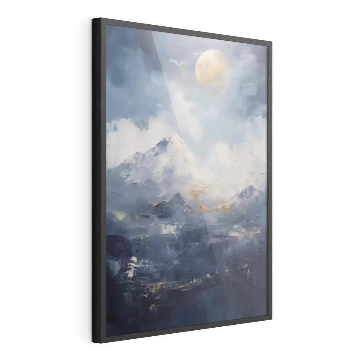Poster Nachtelijk berglandschap, naar een schilderij f51165