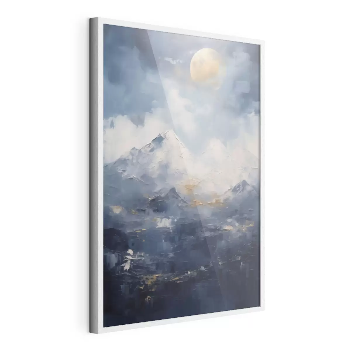 Poster Nachtelijk berglandschap, naar een schilderij f51165