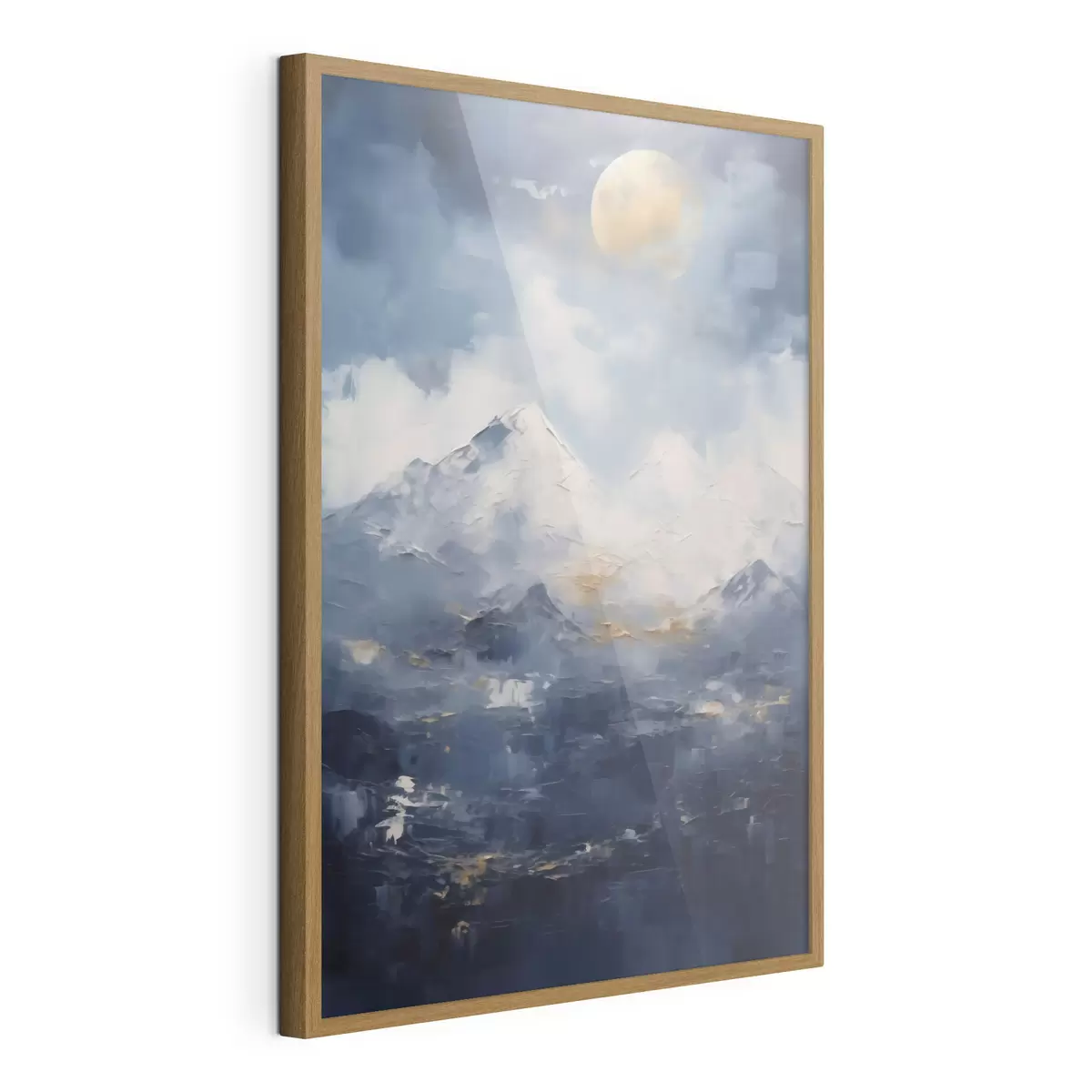 Poster Nachtelijk berglandschap, naar een schilderij f51165